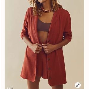 Free People Lizzie Romper in Spiced Sunblush